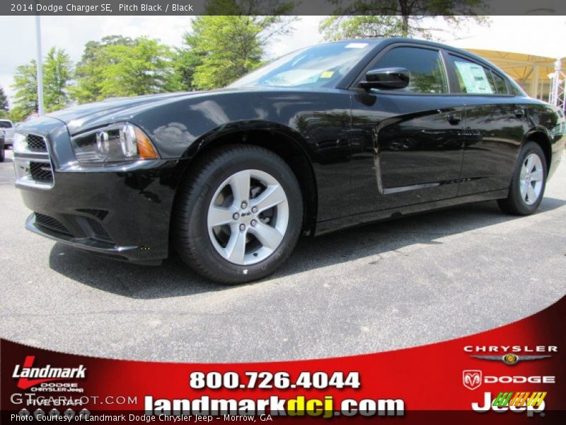 Pitch Black / Black 2014 Dodge Charger SE