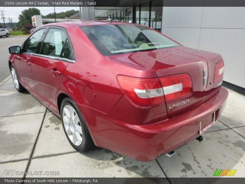 Vivid Red Metallic / Sand 2009 Lincoln MKZ Sedan
