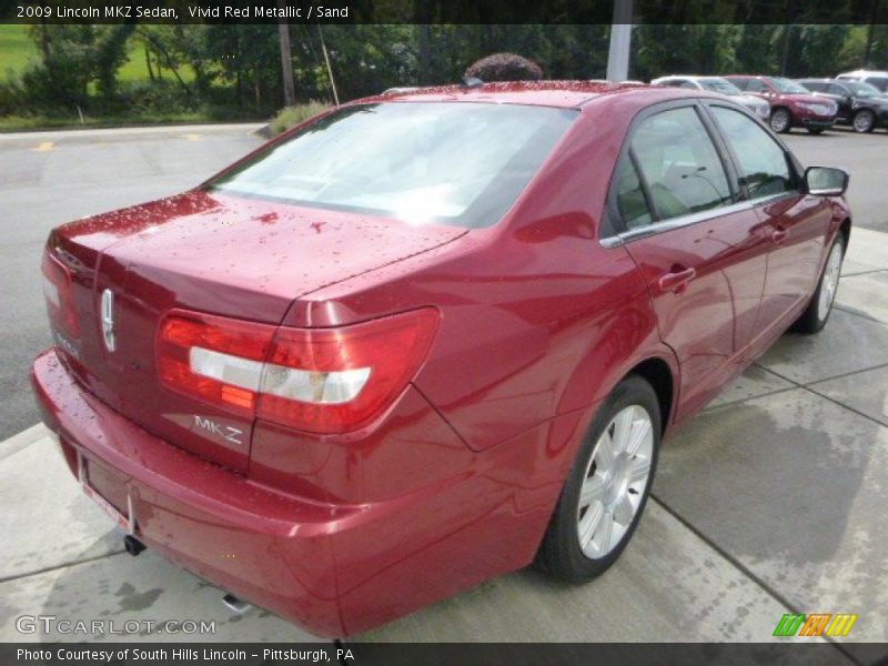 Vivid Red Metallic / Sand 2009 Lincoln MKZ Sedan