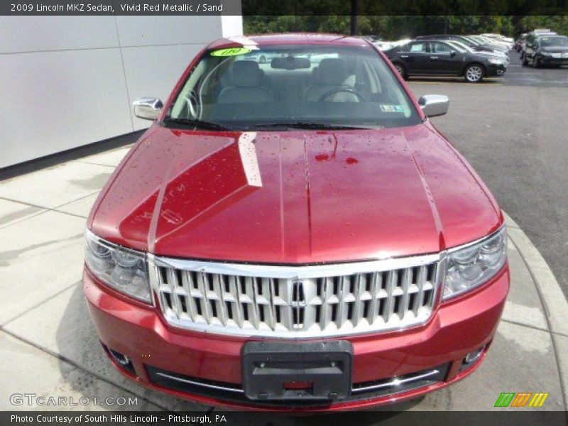 Vivid Red Metallic / Sand 2009 Lincoln MKZ Sedan