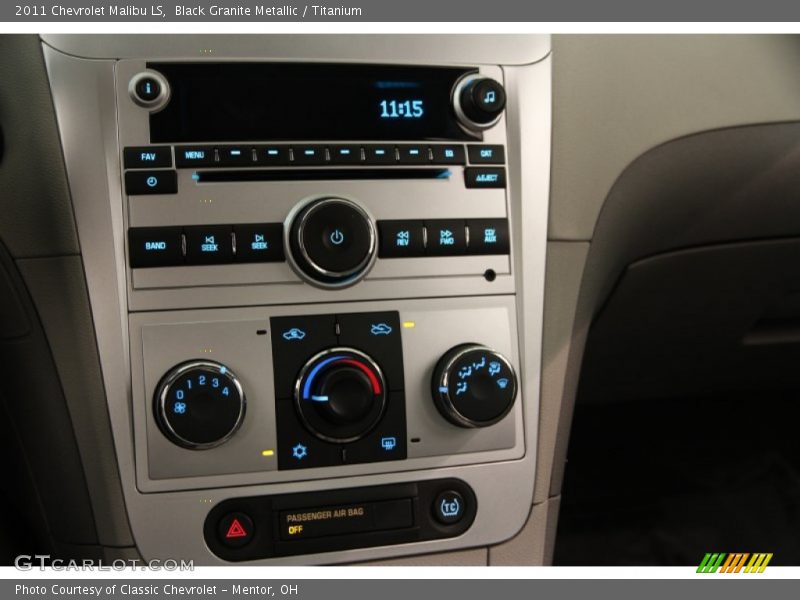 Black Granite Metallic / Titanium 2011 Chevrolet Malibu LS