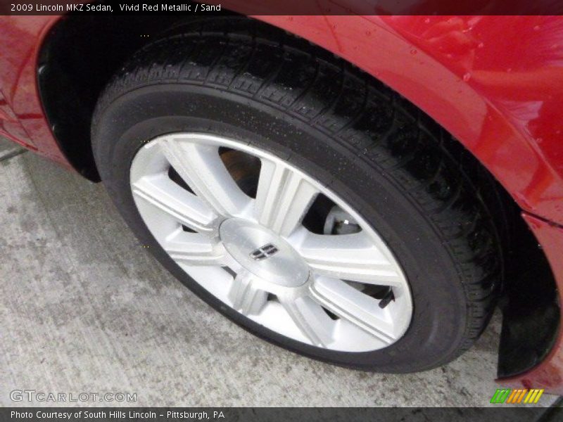 Vivid Red Metallic / Sand 2009 Lincoln MKZ Sedan