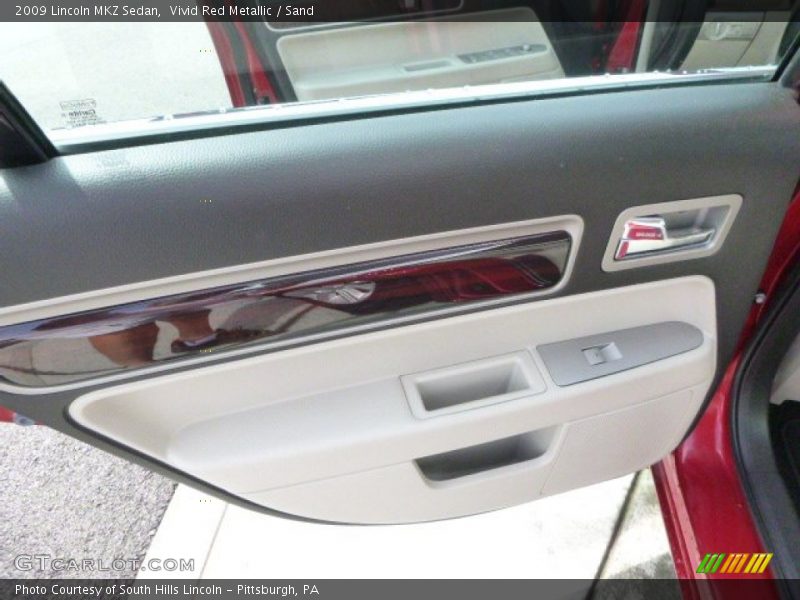 Vivid Red Metallic / Sand 2009 Lincoln MKZ Sedan