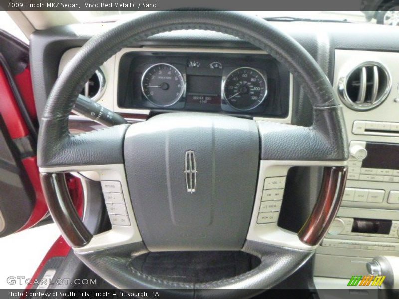 Vivid Red Metallic / Sand 2009 Lincoln MKZ Sedan