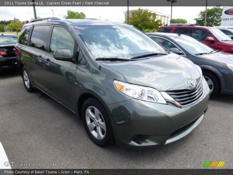 Cypress Green Pearl / Dark Charcoal 2011 Toyota Sienna LE