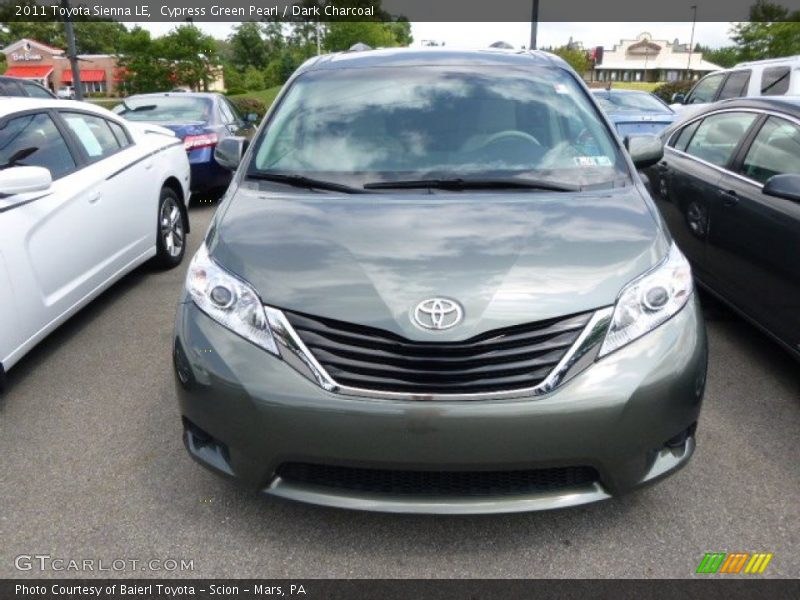 Cypress Green Pearl / Dark Charcoal 2011 Toyota Sienna LE