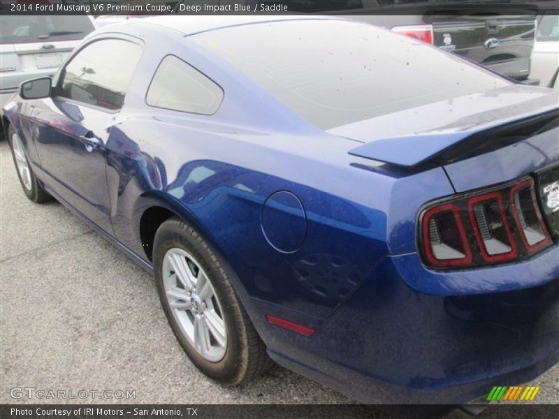 Deep Impact Blue / Saddle 2014 Ford Mustang V6 Premium Coupe
