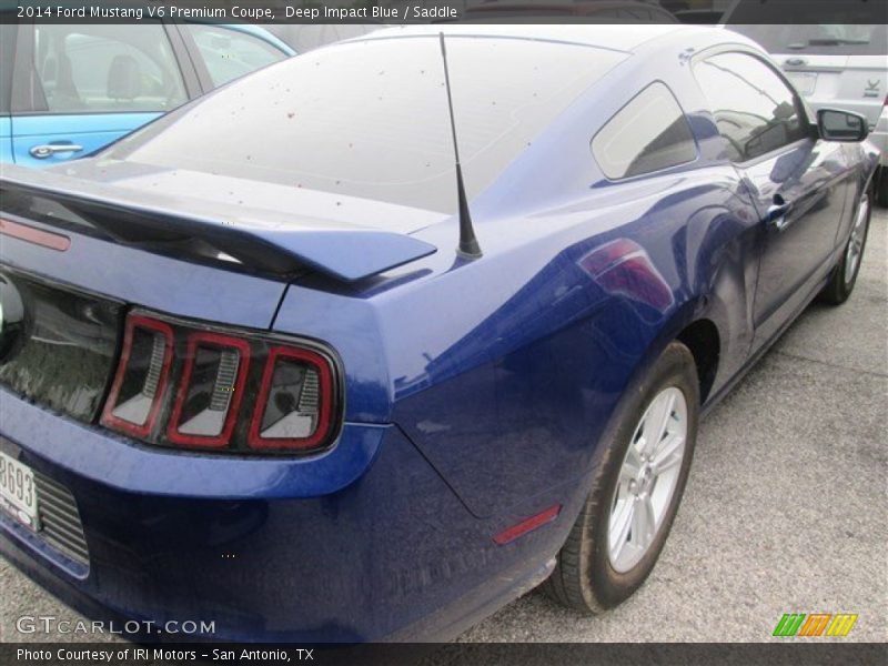 Deep Impact Blue / Saddle 2014 Ford Mustang V6 Premium Coupe
