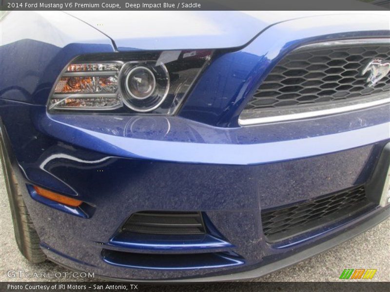 Deep Impact Blue / Saddle 2014 Ford Mustang V6 Premium Coupe