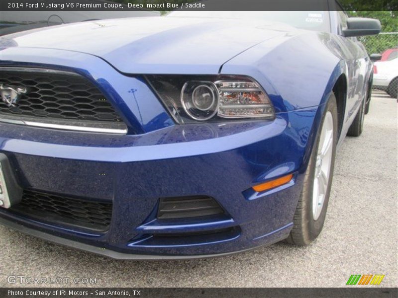 Deep Impact Blue / Saddle 2014 Ford Mustang V6 Premium Coupe