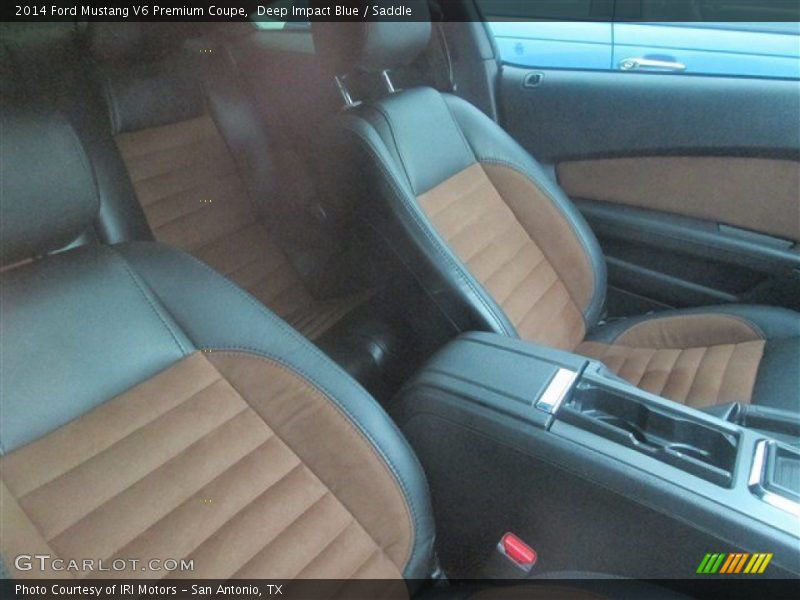 Deep Impact Blue / Saddle 2014 Ford Mustang V6 Premium Coupe