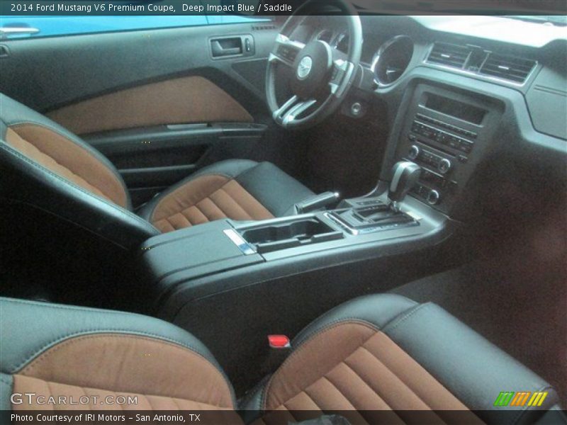 Deep Impact Blue / Saddle 2014 Ford Mustang V6 Premium Coupe