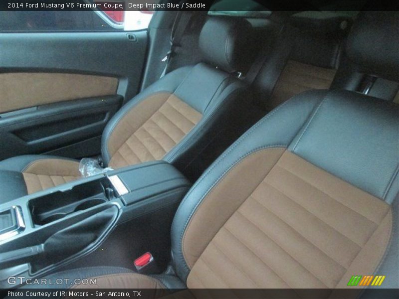 Deep Impact Blue / Saddle 2014 Ford Mustang V6 Premium Coupe