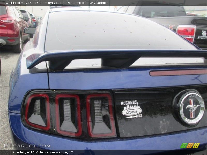 Deep Impact Blue / Saddle 2014 Ford Mustang V6 Premium Coupe