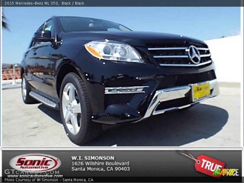 Black / Black 2015 Mercedes-Benz ML 350
