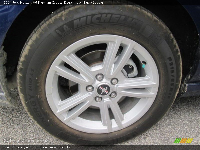 Deep Impact Blue / Saddle 2014 Ford Mustang V6 Premium Coupe