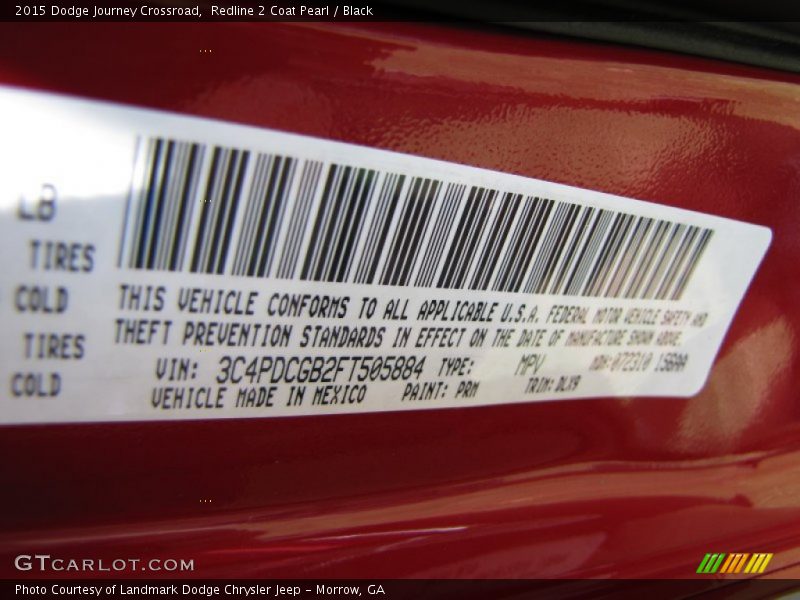 Redline 2 Coat Pearl / Black 2015 Dodge Journey Crossroad