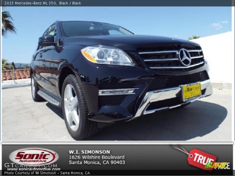 Black / Black 2015 Mercedes-Benz ML 350