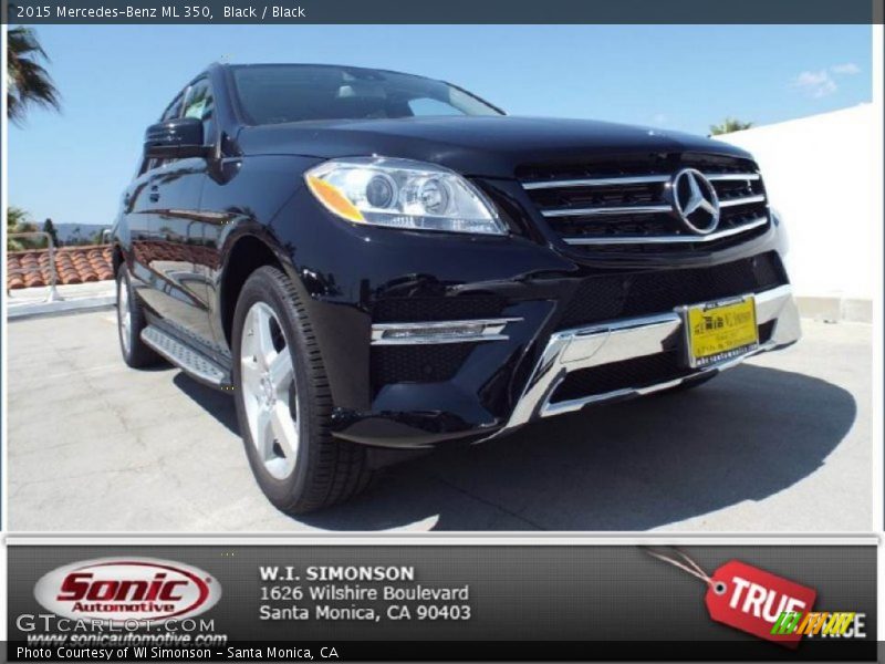 Black / Black 2015 Mercedes-Benz ML 350