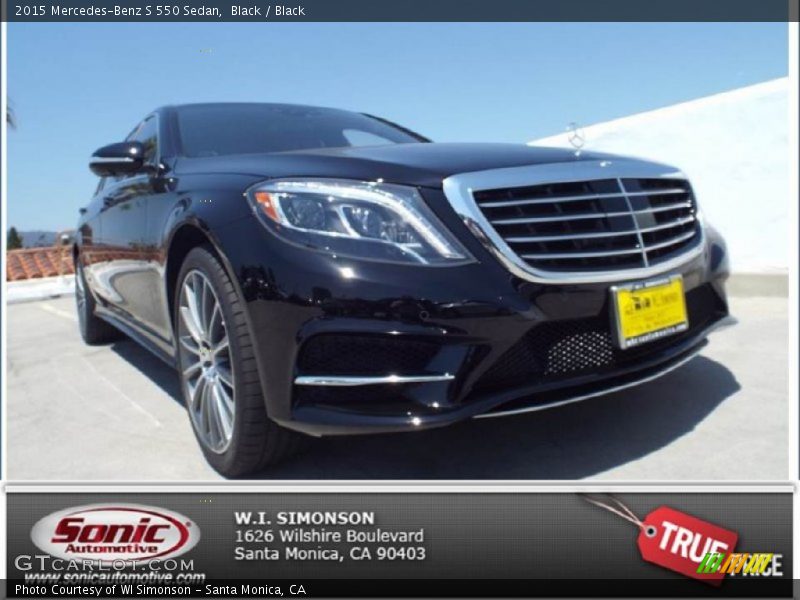 Black / Black 2015 Mercedes-Benz S 550 Sedan