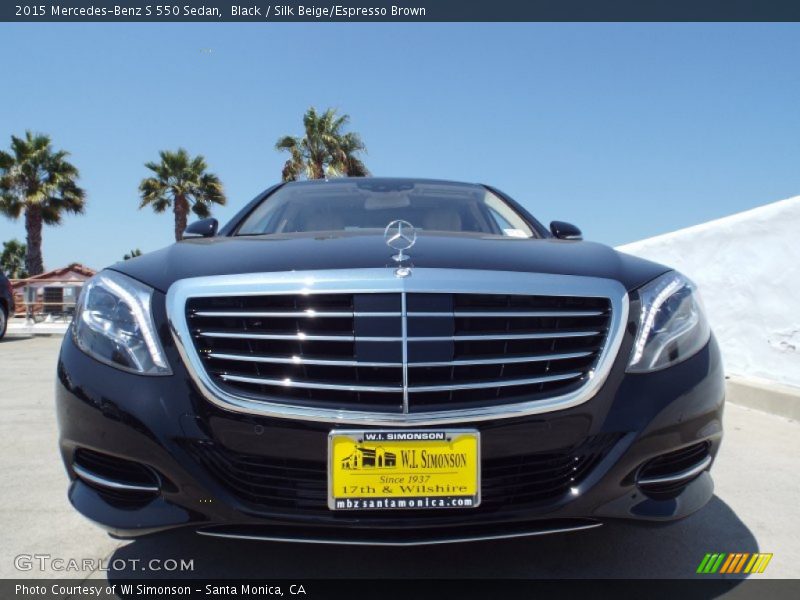 Black / Silk Beige/Espresso Brown 2015 Mercedes-Benz S 550 Sedan