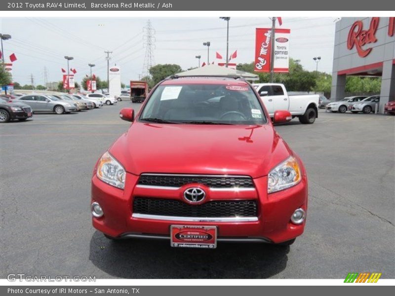 Barcelona Red Metallic / Ash 2012 Toyota RAV4 Limited