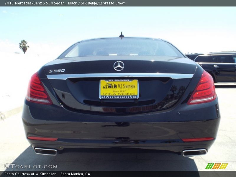 Black / Silk Beige/Espresso Brown 2015 Mercedes-Benz S 550 Sedan