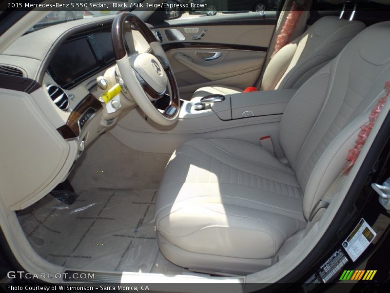 Black / Silk Beige/Espresso Brown 2015 Mercedes-Benz S 550 Sedan