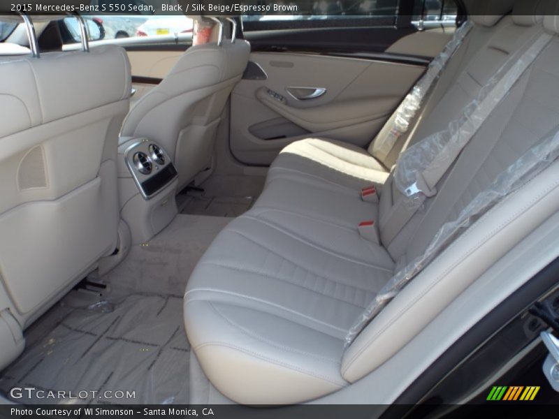 Black / Silk Beige/Espresso Brown 2015 Mercedes-Benz S 550 Sedan