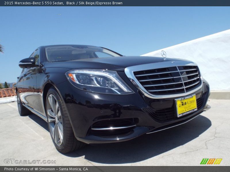 Black / Silk Beige/Espresso Brown 2015 Mercedes-Benz S 550 Sedan