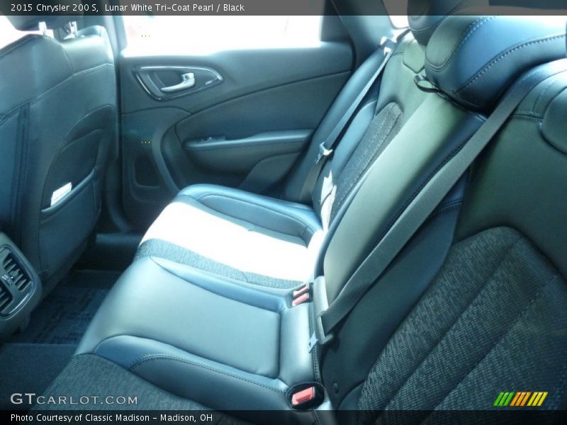 Lunar White Tri-Coat Pearl / Black 2015 Chrysler 200 S
