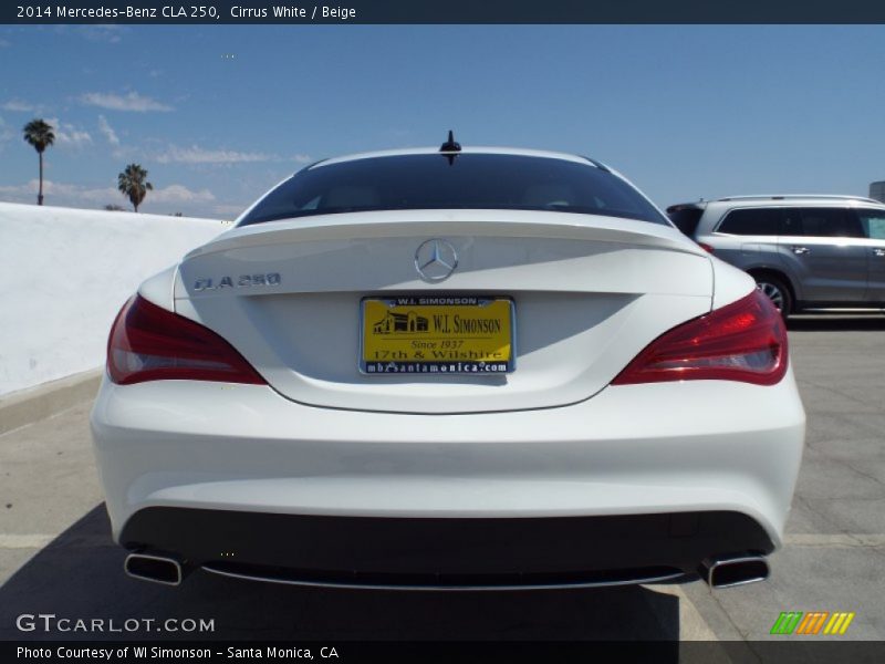 Cirrus White / Beige 2014 Mercedes-Benz CLA 250