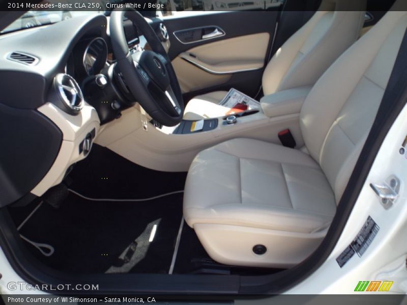 Cirrus White / Beige 2014 Mercedes-Benz CLA 250