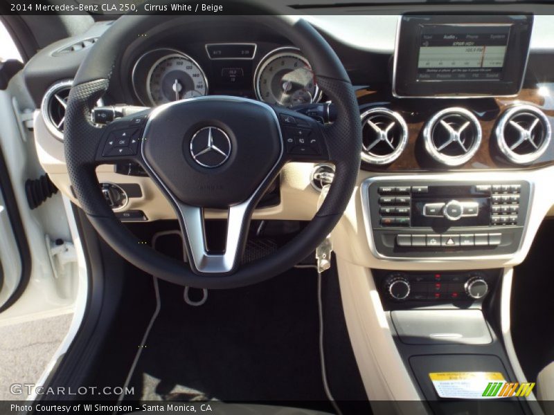 Cirrus White / Beige 2014 Mercedes-Benz CLA 250