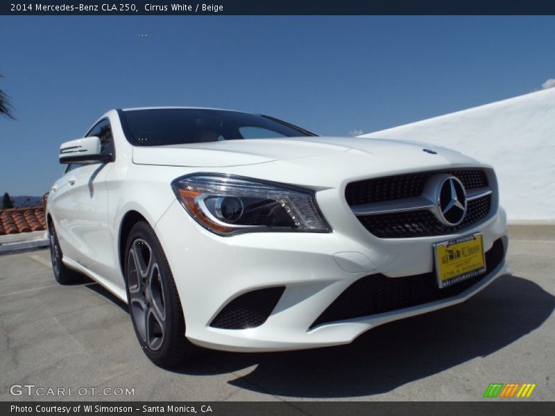 Cirrus White / Beige 2014 Mercedes-Benz CLA 250