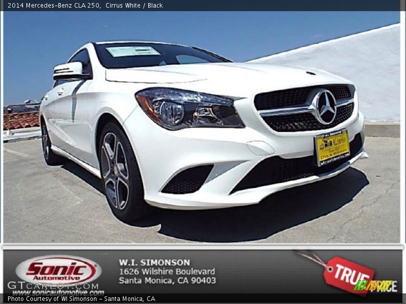 Cirrus White / Black 2014 Mercedes-Benz CLA 250