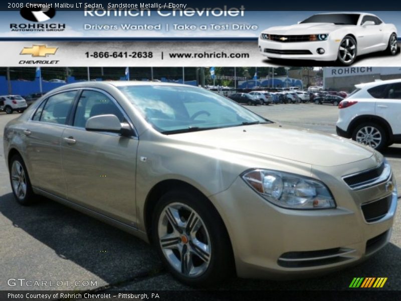 Sandstone Metallic / Ebony 2008 Chevrolet Malibu LT Sedan