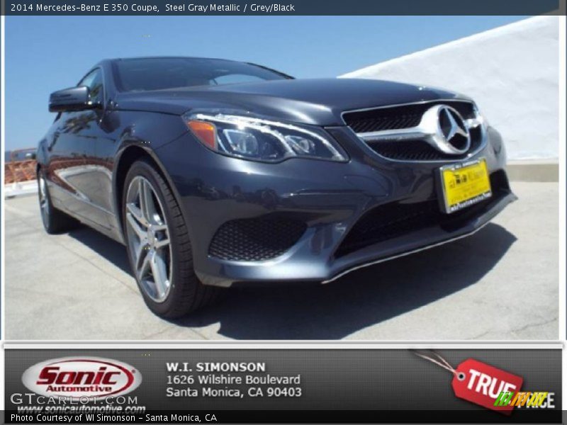 Steel Gray Metallic / Grey/Black 2014 Mercedes-Benz E 350 Coupe