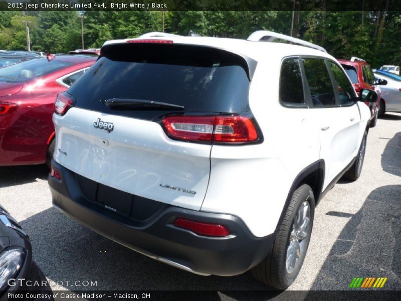 Bright White / Black 2015 Jeep Cherokee Limited 4x4