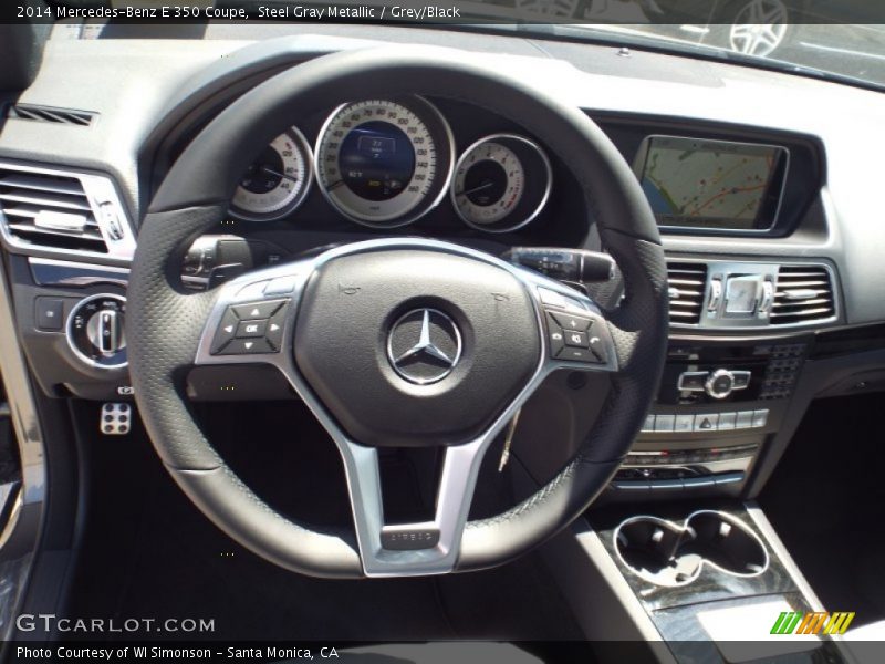 Steel Gray Metallic / Grey/Black 2014 Mercedes-Benz E 350 Coupe