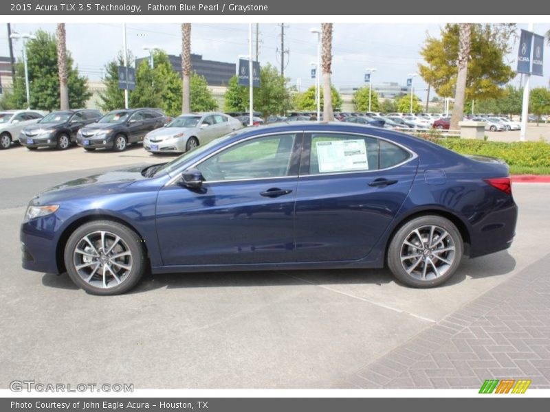 Fathom Blue Pearl / Graystone 2015 Acura TLX 3.5 Technology