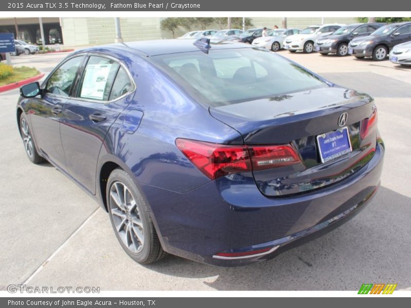 Fathom Blue Pearl / Graystone 2015 Acura TLX 3.5 Technology