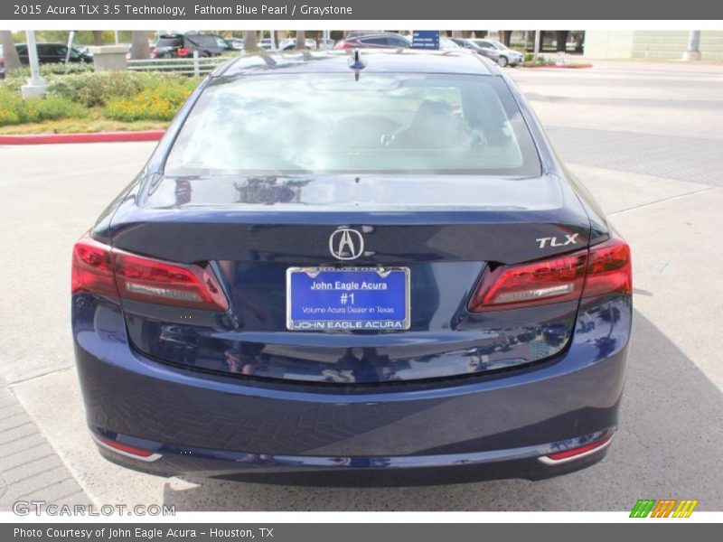 Fathom Blue Pearl / Graystone 2015 Acura TLX 3.5 Technology