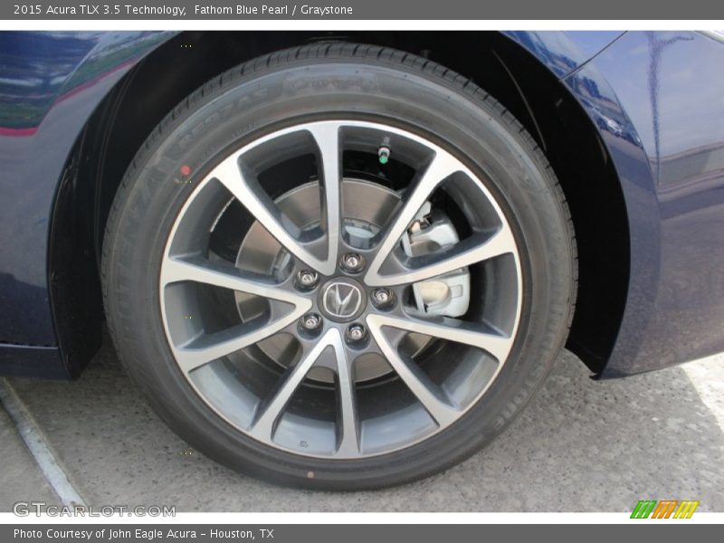 Fathom Blue Pearl / Graystone 2015 Acura TLX 3.5 Technology