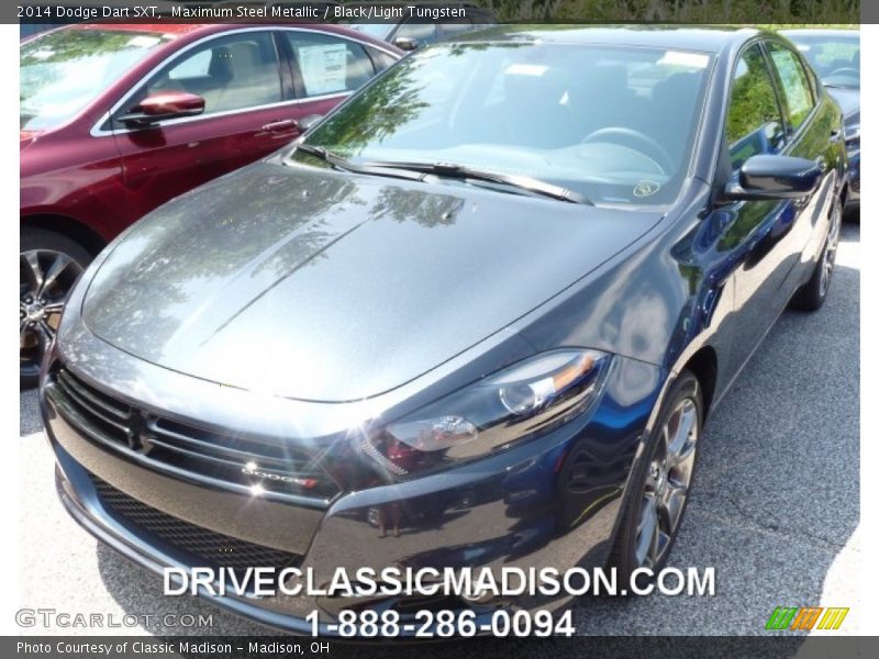 Maximum Steel Metallic / Black/Light Tungsten 2014 Dodge Dart SXT