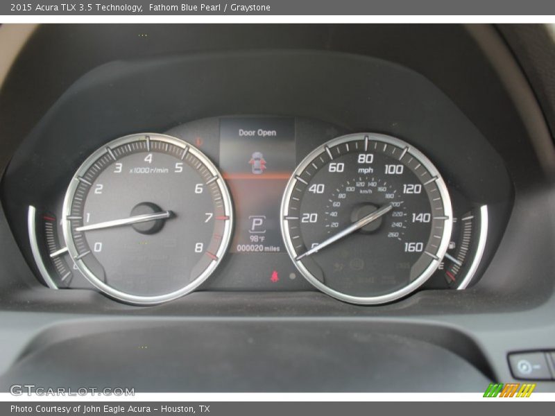 Fathom Blue Pearl / Graystone 2015 Acura TLX 3.5 Technology