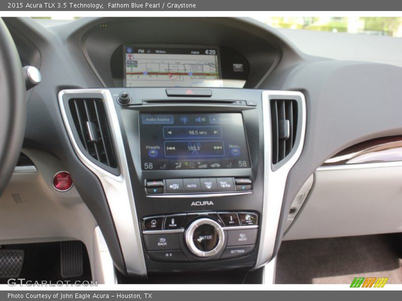 Fathom Blue Pearl / Graystone 2015 Acura TLX 3.5 Technology