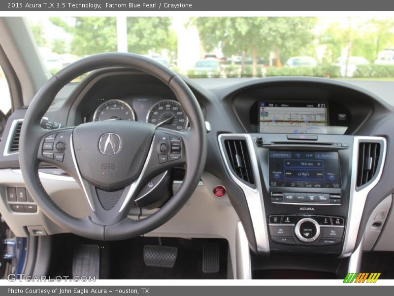 Fathom Blue Pearl / Graystone 2015 Acura TLX 3.5 Technology