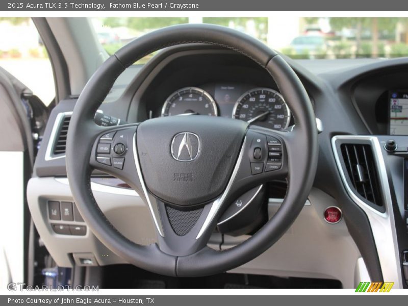 Fathom Blue Pearl / Graystone 2015 Acura TLX 3.5 Technology