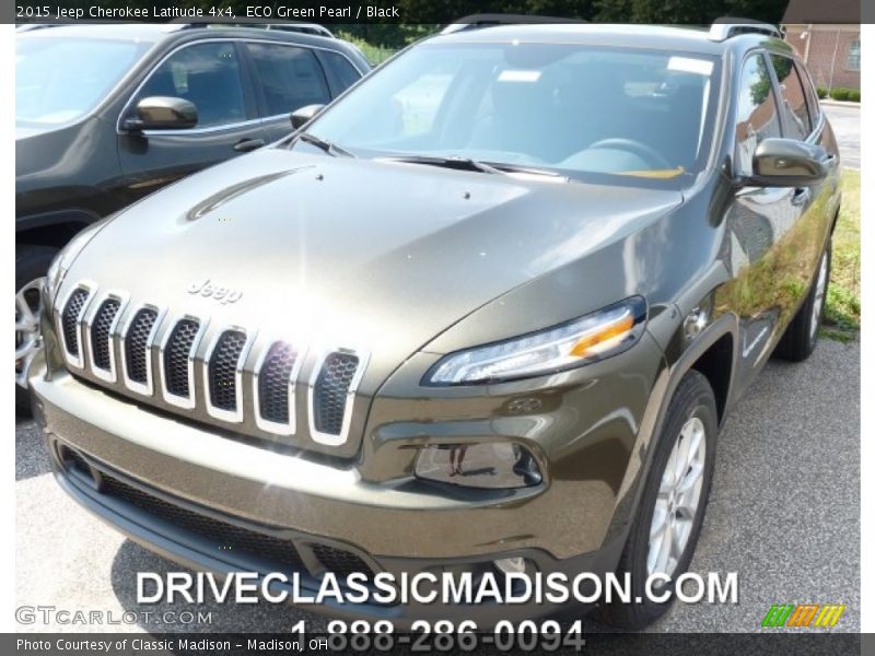 ECO Green Pearl / Black 2015 Jeep Cherokee Latitude 4x4